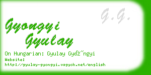 gyongyi gyulay business card